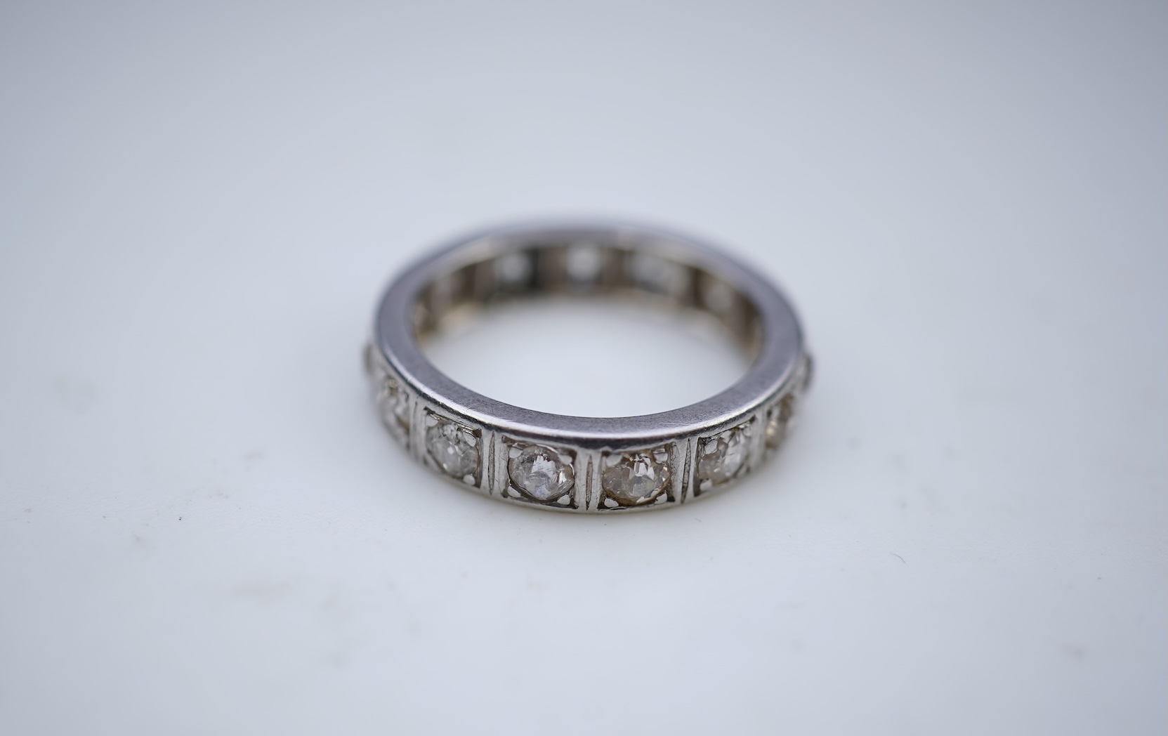 A diamond eternity ring